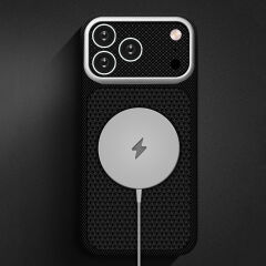 iPhone 17 Pro Max Uyumlu Magsafe Destekli İphone 18 Pro Max Görünümlü Premium Karbon Fiber Görünümlü Dokulu Lüks Kapak Nexel
