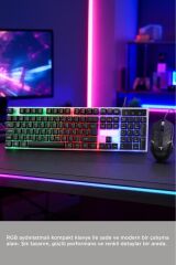 Oyuncu Rgb Işıklı Kablolu Q Klavye Ve Mouse Seti TMK03