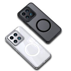 Xiaomi Mi 14 Kılıf Sert PC Arka Yüzey Wireless Şarj Özellikli Flet Magsafe Kapak