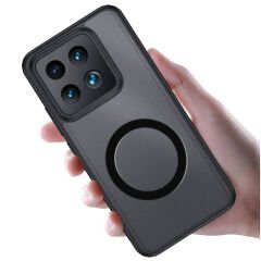 Xiaomi Mi 14 Kılıf Sert PC Arka Yüzey Wireless Şarj Özellikli Flet Magsafe Kapak