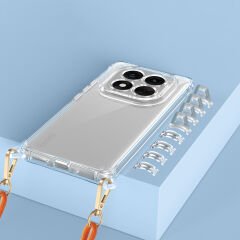 Xiaomi Redmi Note 14 Pro 5G Kılıf Airbagli Takılabilir Askı Aparatlı Snap Silikon Kapak