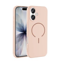 iPhone 17 Kılıf Meta Lansman Magsafe Kamera Korumalı içi Kadife Yumuşak Renkli Süet Silikon Turuncu