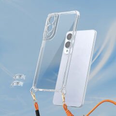 Samsung Galaxy S25 Edge Kılıf Airbagli Takılabilir Askı Aparatlı Snap Silikon Kapak