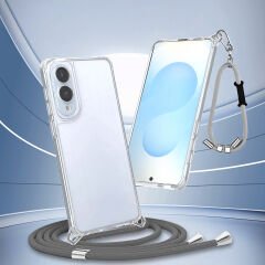 Samsung Galaxy S25 Edge Kılıf Airbagli Takılabilir Askı Aparatlı Snap Silikon Kapak