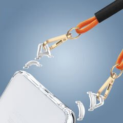 Samsung Galaxy S25 Edge Kılıf Airbagli Takılabilir Askı Aparatlı Snap Silikon Kapak