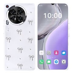 Tecno Camon 30 4G Kılıf Airbag Tasarımlı Simli Şeffaf Kutup Kapak Kiraz