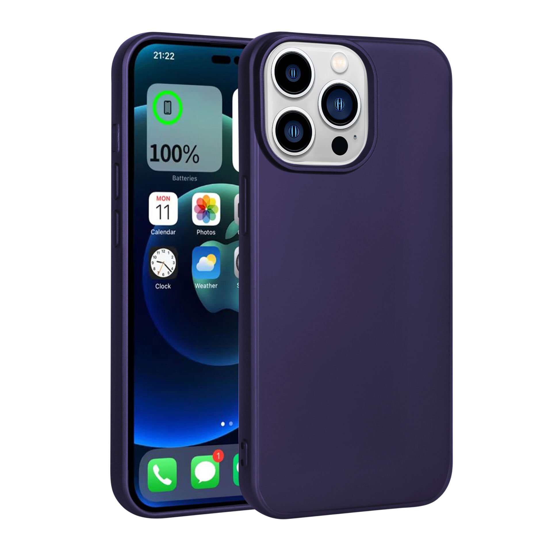 iPhone 14 Pro Kılıf Premier Silikon Kapak Derin Mor