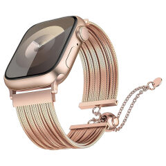Watch 10 46mm KRD-137 Metal Hasır Kordon Siyah