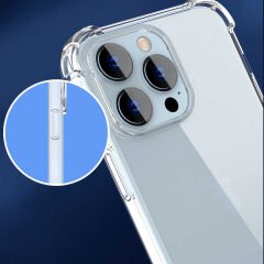 iPhone 14 Pro Kılıf Nitro Anti Shock Darbe Emici Köşe Korumalı Şeffaf Silikon Kapak