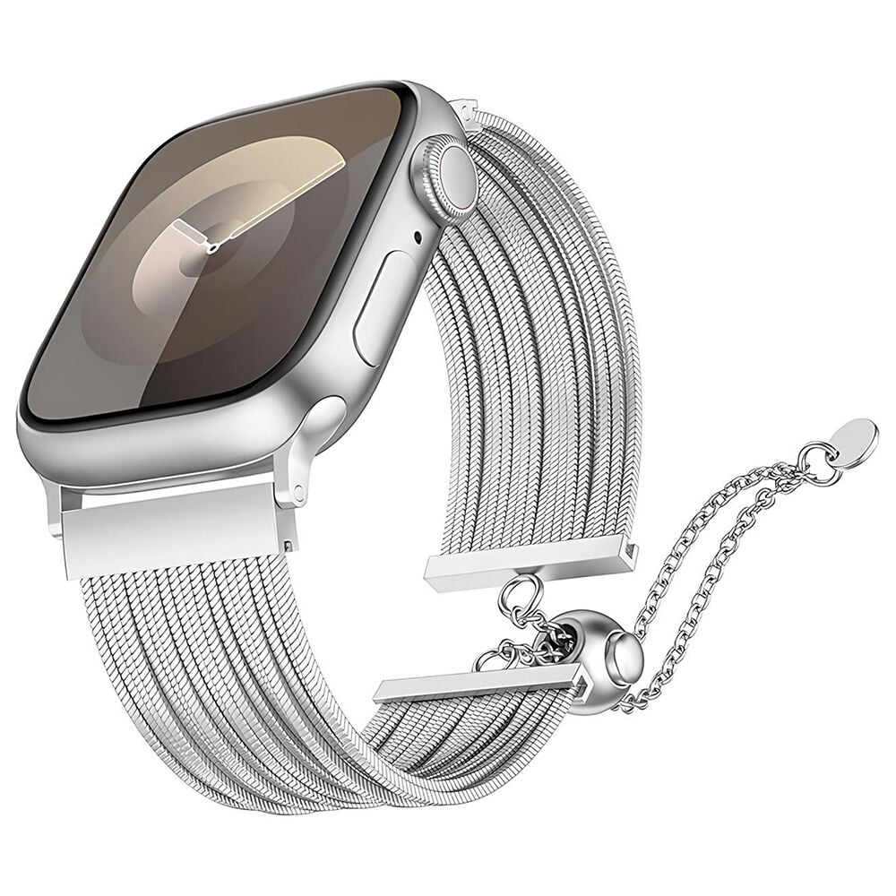 Watch 10 46mm KRD-137 Metal Hasır Kordon Gümüş