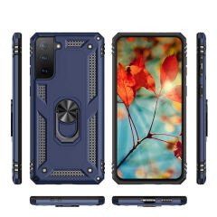 Samsung Galaxy S21 Plus Kılıf Vega Tank Sert Yüzüklü Standlı Zırh Koruma Kapak