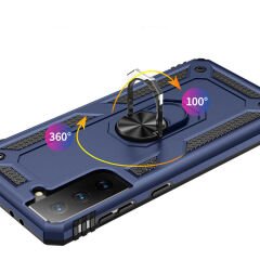 Samsung Galaxy S21 Plus Kılıf Vega Tank Sert Yüzüklü Standlı Zırh Koruma Kapak