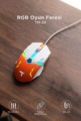 Oyuncu Mouse Rgb Aydınlatma Kablolu Gaming Mouse TM24