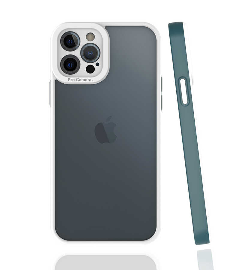 iPhone 12 Pro Kılıf Mima Kapak Koyu Yeşil