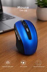 Mouse Yan Tuşlu Optik Kablosuz Fare TM08 Kırmızı