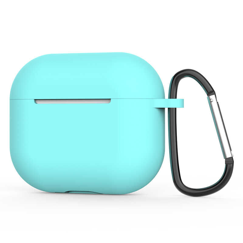 Airpods 3. Nesil Standart Silikon Kılıf Mavi Açık