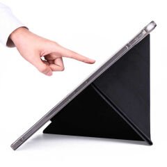 iPad Pro 12.9 2022 M2 Kılıf Tri Folding Kalem Bölmeli Standlı Kılıf Açık Yeşil