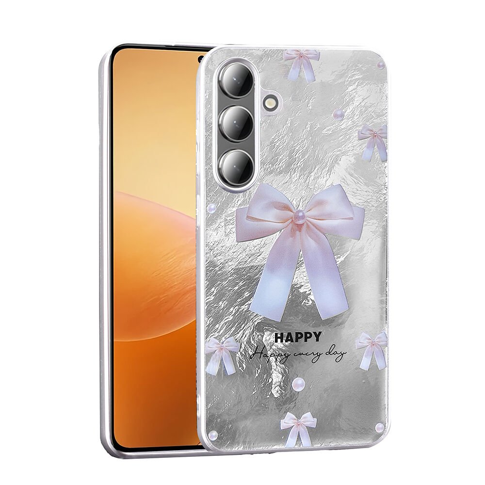 Samsung Galaxy S24 Kılıf Tasarim Desenli Mep Kapak İncili Fiyonk