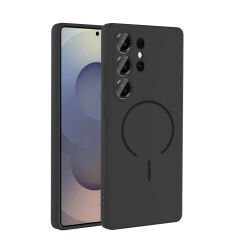 Samsung Galaxy S24 Ultra Kılıf Meta Lansman M-Safe Kamera Korumalı içi Kadife Yumuşak Renkli Süet Silikon