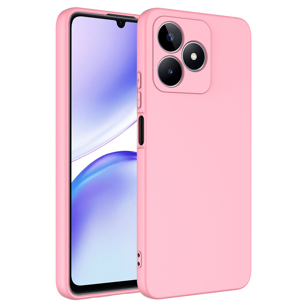 Realme Note 50 Kılıf Kamera Korumali Mara Lansman Kapak Pembe Açık