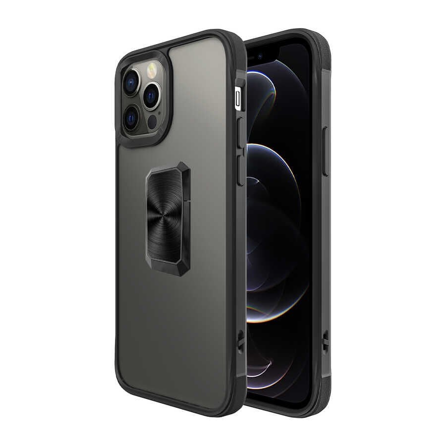 iPhone 12 Pro Kılıf V-Bax Kapak Siyah