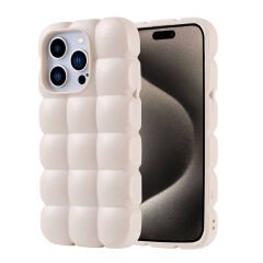 iPhone 15 Pro Kılıf Parlak Esnek Silikon Dom Dom Kapak