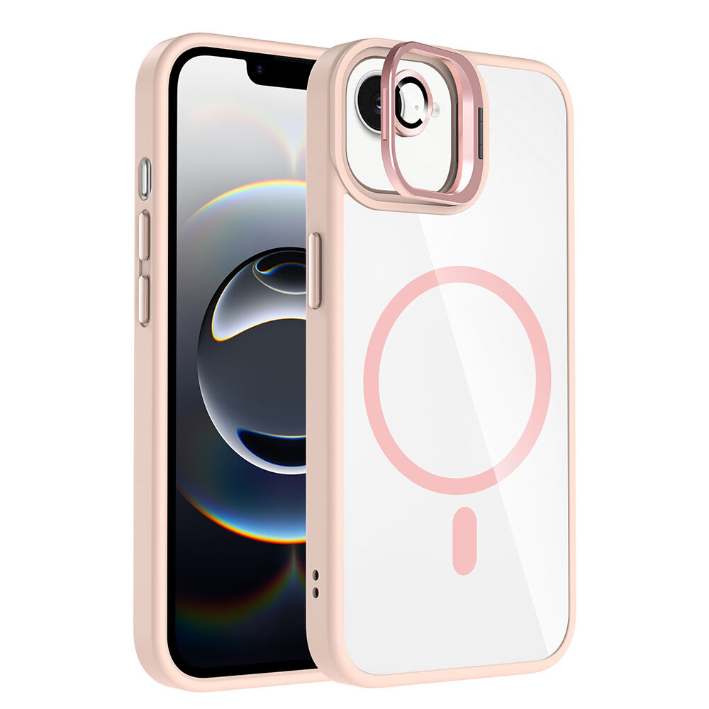 iPhone 16E Kılıf Standlı ve Kamera Lens Hediyeli Kablosuz Şarj Özellikli Etro Kapak