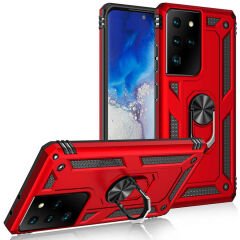 Samsung Galaxy S21 Ultra Kılıf Vega Tank Sert Yüzüklü Standlı Zırh Koruma Kapak