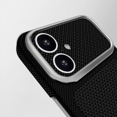 iPhone 17 Uyumlu Magsafe Destekli İphone 18 Pro Max Görünümlü Premium Karbon Fiber Görünümlü Dokulu Lüks Kapak Nexel