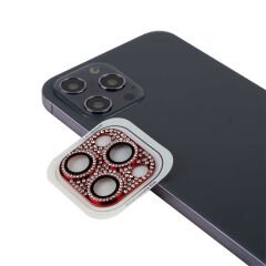 iPhone 12 Pro CL-08 Kamera Lens Koruyucu Gümüş