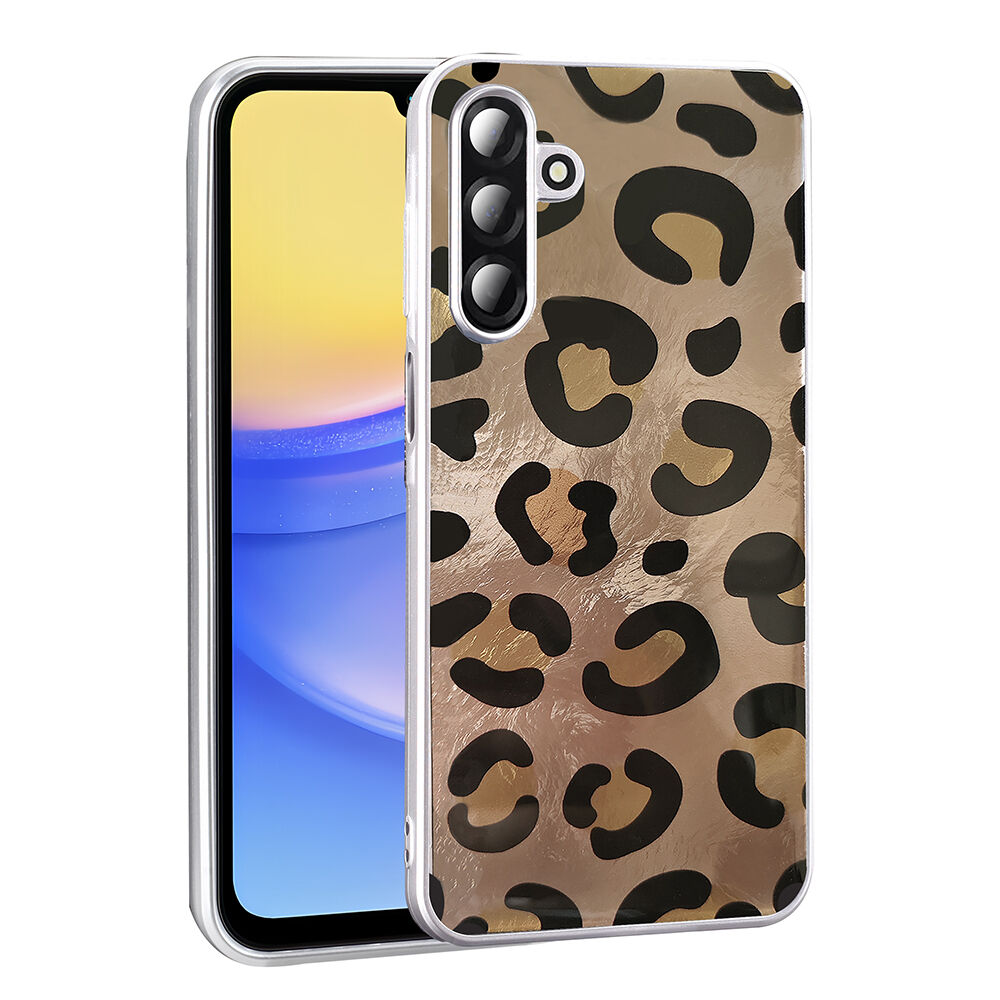 Samsung Galaxy A26 Kılıf Tasarim Desenli Mep Kapak Gold Leopar