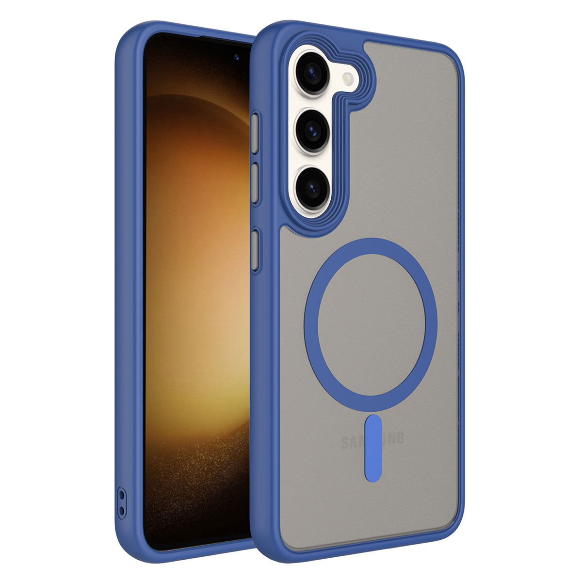 Samsung Galaxy S23 Plus Kılıf Mat Arka Yüzey Wireless Şarj Özellikli Flet Magsafe Kapak