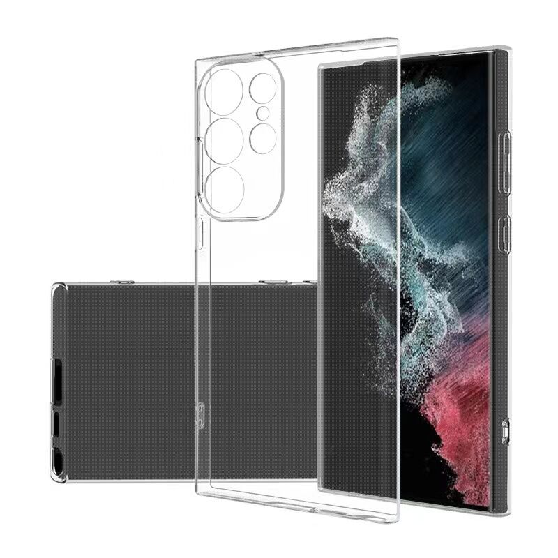 Samsung Galaxy S23 Ultra Kılıf Süper Silikon Kapak Renksiz
