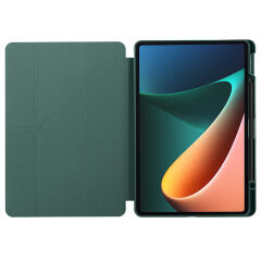 Xiaomi Mi Pad 5 Kılıf Tri Folding Kalem Bölmeli Standlı Kılıf Rose Gold