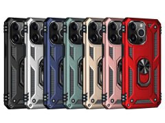 iPhone 13 Pro Kılıf Vega Tank Sert Yüzüklü Standlı Zırh Koruma Kapak