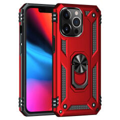 iPhone 13 Pro Kılıf Vega Tank Sert Yüzüklü Standlı Zırh Koruma Kapak