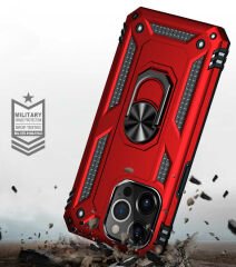 iPhone 13 Pro Kılıf Vega Tank Sert Yüzüklü Standlı Zırh Koruma Kapak