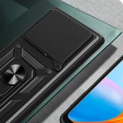 Tecno Camon 30 Pro 5G Kılıf Magnetik Standlı Kamera Korumalı Sürgülü Vega Kapak