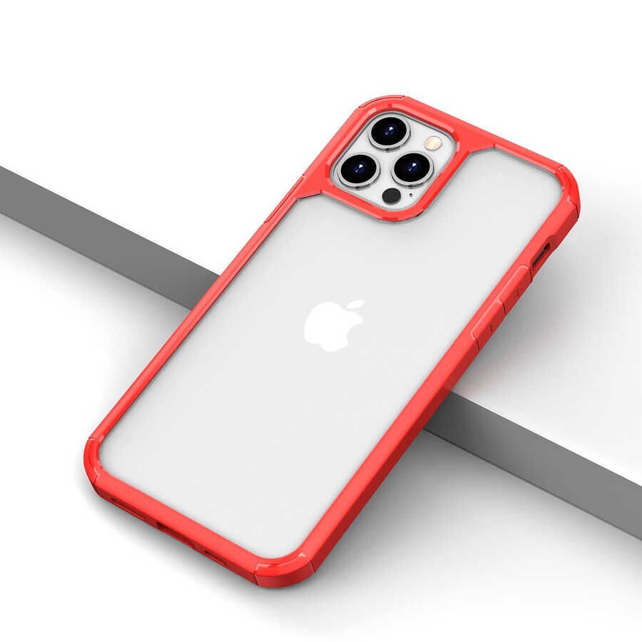 iPhone 12 Pro Max Kılıf Roll Kapak Kırmızı