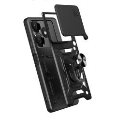 Xiaomi Redmi 13 4G Kılıf Magnetik Standlı Kamera Korumalı Sürgülü Vega Kapak