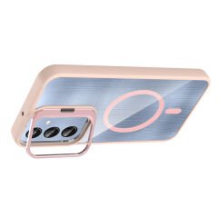 Samsung Galaxy A16 Kılıf Standlı ve Kamera Lens Hediyeli Kablosuz Şarj Özellikli Etro Kapak