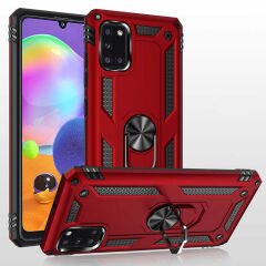 Samsung Galaxy A31 Kılıf Vega Tank Sert Yüzüklü Standlı Zırh Koruma Kapak