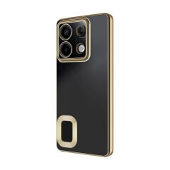 Xiaomi Redmi Note 13 Pro 4G Kılıf Tek Kamera Çerçeveli Logo Gösteren Omega Kapak