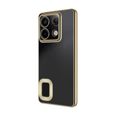 Xiaomi Redmi Note 13 Pro 4G Kılıf Tek Kamera Çerçeveli Logo Gösteren Omega Kapak