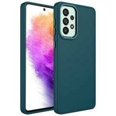 Samsung Galaxy A53 5G Metal Çerçeve ve Buton Tasarımlı Silikon Luna Kapak kılıf