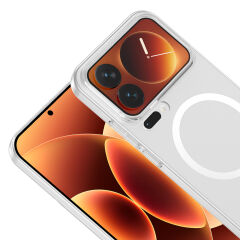 Xiaomi 17 Pro Max Uyumlu Kamera Korumalı MagSafe Şarj Özellikli Şeffaf Sararmaz London Sert Plastik Kapak