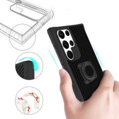 Galaxy S22 Ultra Kılıf Zore Timo Kapak Siyah