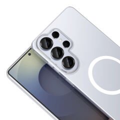 Samsung Galaxy S26 Ultra Uyumlu Kamera Korumalı MagSafe Şarj Özellikli Şeffaf Sararmaz London Sert Plastik Kapak