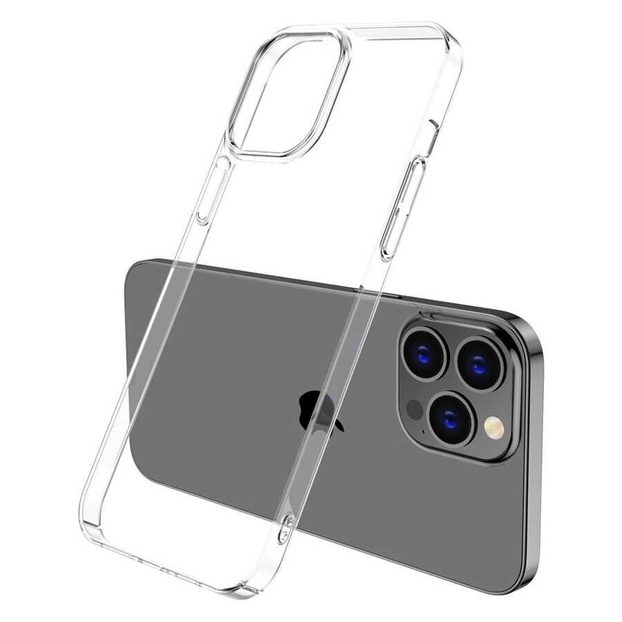 iPhone 13 Pro Max Kılıf Ultra İnce Sert Kamera Çıkıntılı Şeffaf Vonn Kapak