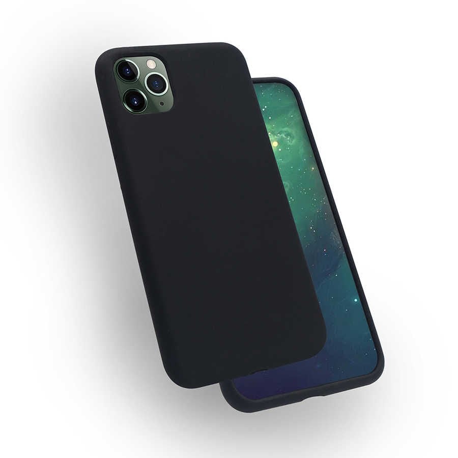 Apple iPhone 11 Pro Kılıf Zore Silk Silikon Siyah